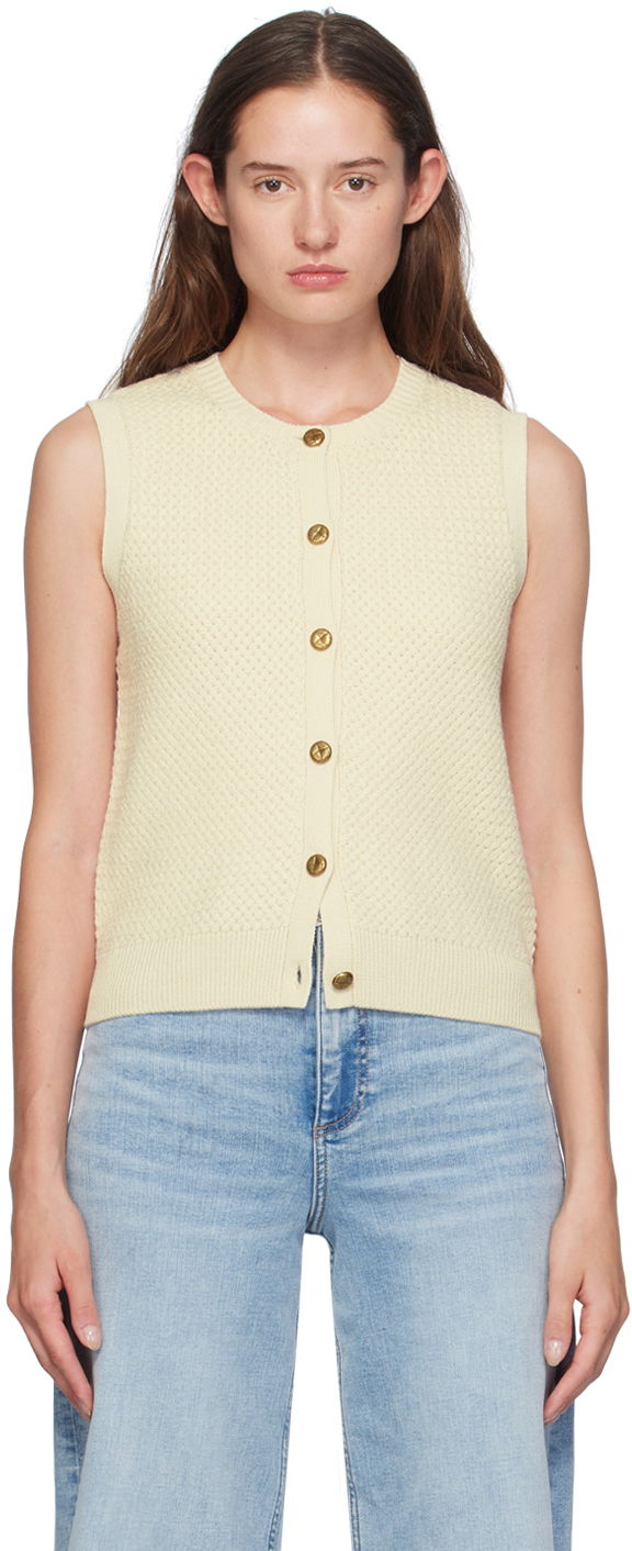 Sveter rag & bone Knit Buttoned Vest Žltá | WAS24F046UG46, 0