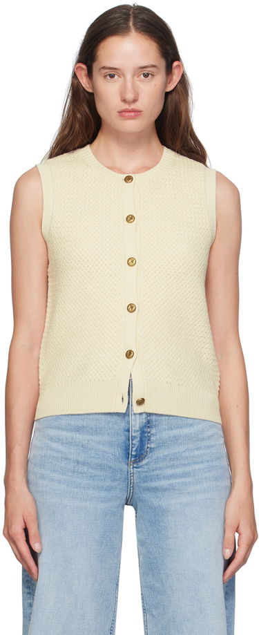 Sveter rag & bone Knit Buttoned Vest Žltá | WAS24F046UG46, 0