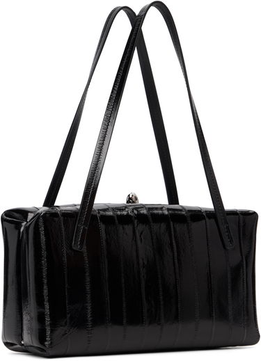 Kabelka Jil Sander Goji Pillow Small Patent Ribbed Top-Handle Bag Čierna | J08WD0078_P8693, 2