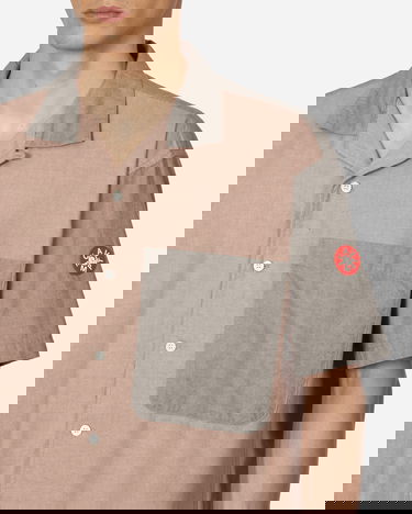Košeľa Cav Empt Cotton LPOC Shortsleeve Open Shirt Béžová | CES23SH11 001, 4