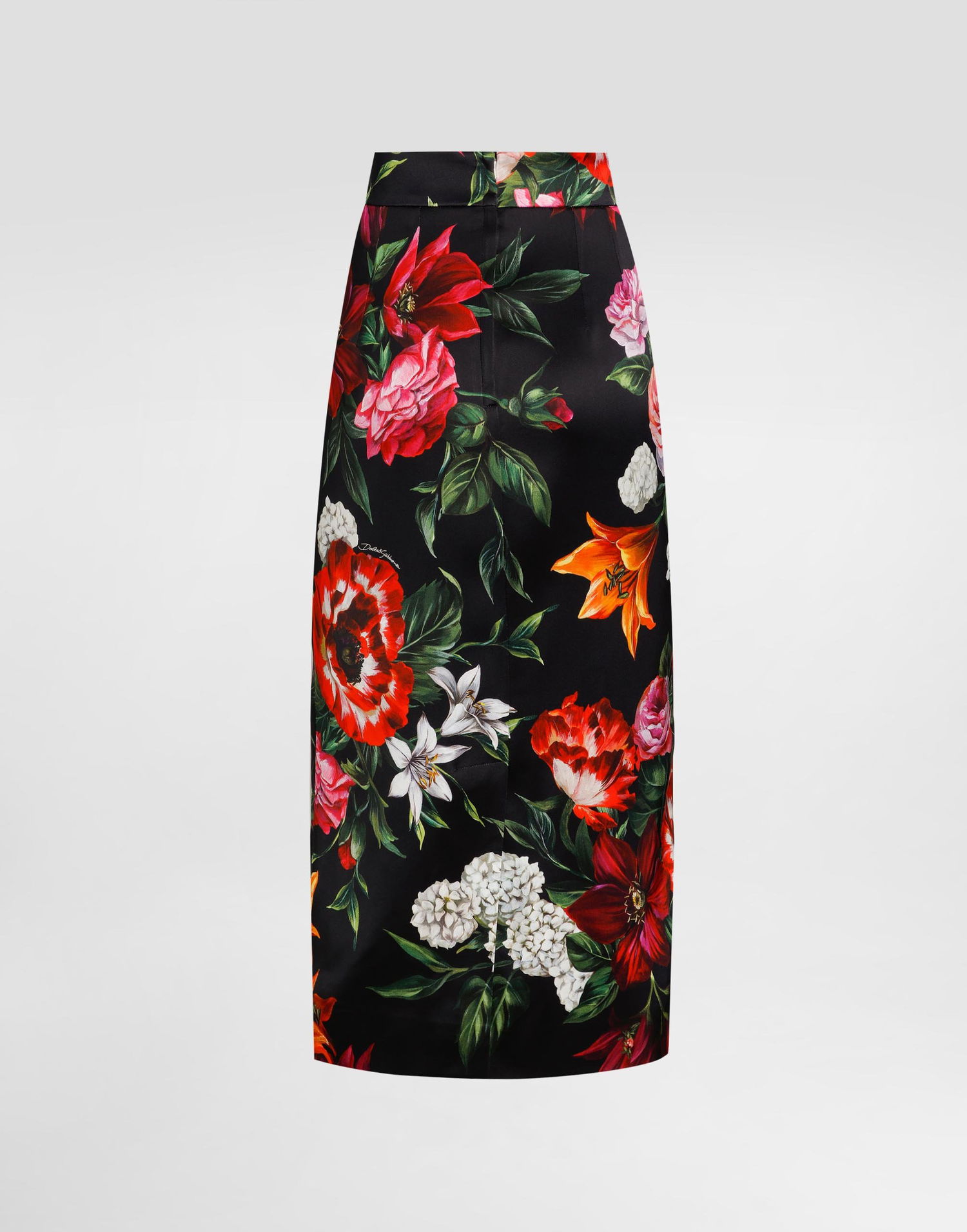 Sukňa Dolce & Gabbana Dolce & Gabbana Satin Midi Skirt with Flower Print Rôznofarebný | F4CS8TFSIB2HN5PB, 1