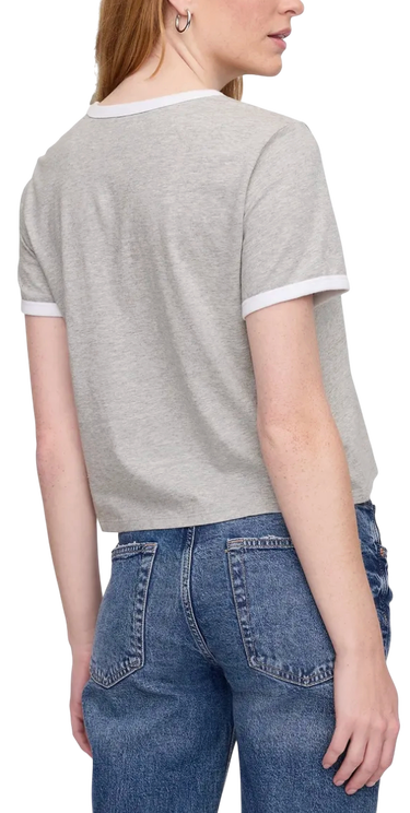 Crop Top GAP Ringer Crop T-Shirt 1969 ATHLETICS Šedá | 781556-00, 1