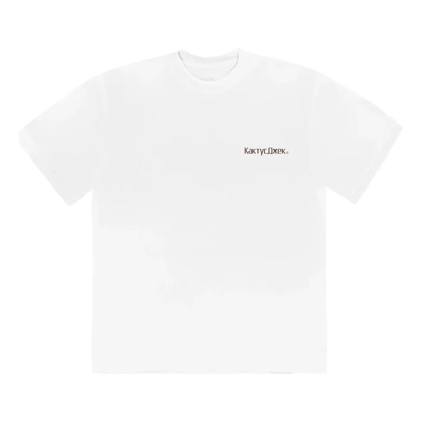 Tričko Cactus Jack by Travis Scott Travis Scott Cactus Jack The Scotts Rage Emote T-Shirt Biela | CJFN-SS06