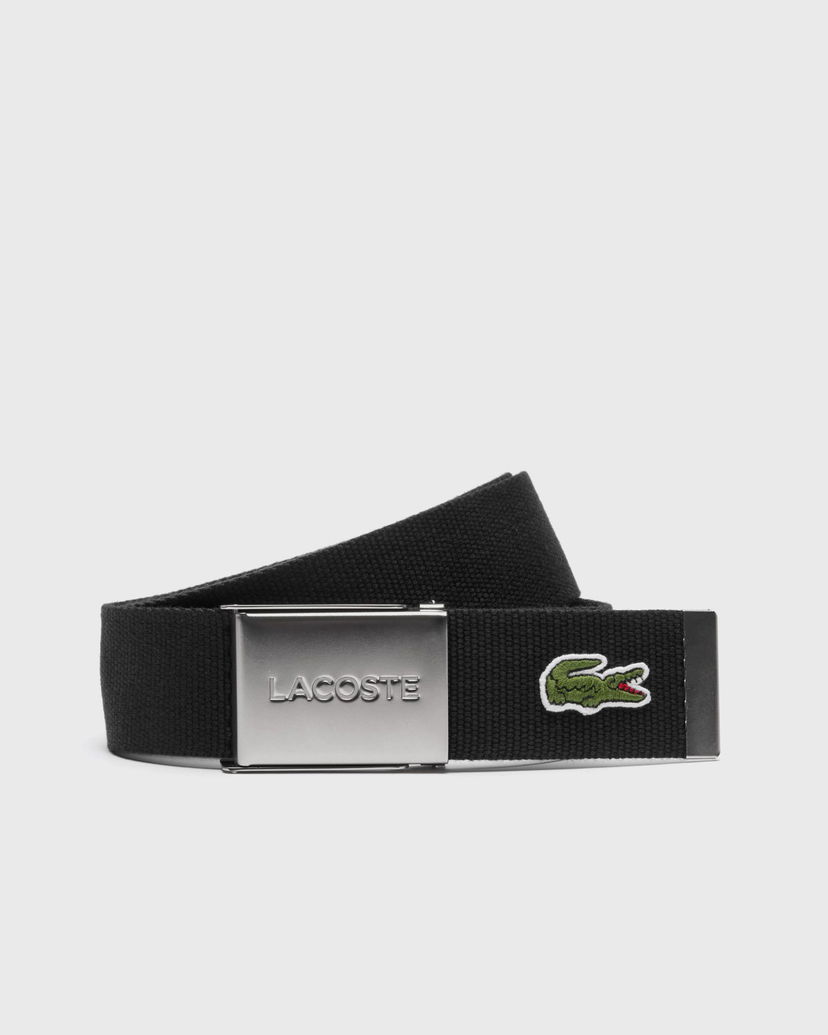 Opasok Lacoste Lacoste 40 Woven Strap Belt 110 CM Čierna | RC2012-031