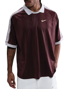 Sportwear Vertical Stripe Polo Shirt with Taped Sleeves