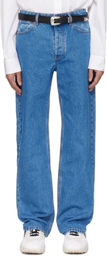 Džínsy Marine Serre Marine Serre Moon Laser Loose Denim Jeans Modrá | MPA066A CDEN0002, 0