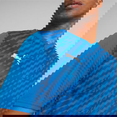 Dres Puma teamULTIMATE DRYCELL Patterned Short-Sleeve Performance Jersey Modrá | 705371-002, 2