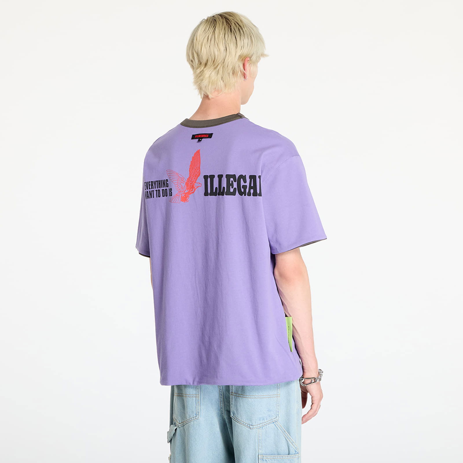 Legal Reversible Heavyweight T-Shirt Charcoal/ Purple