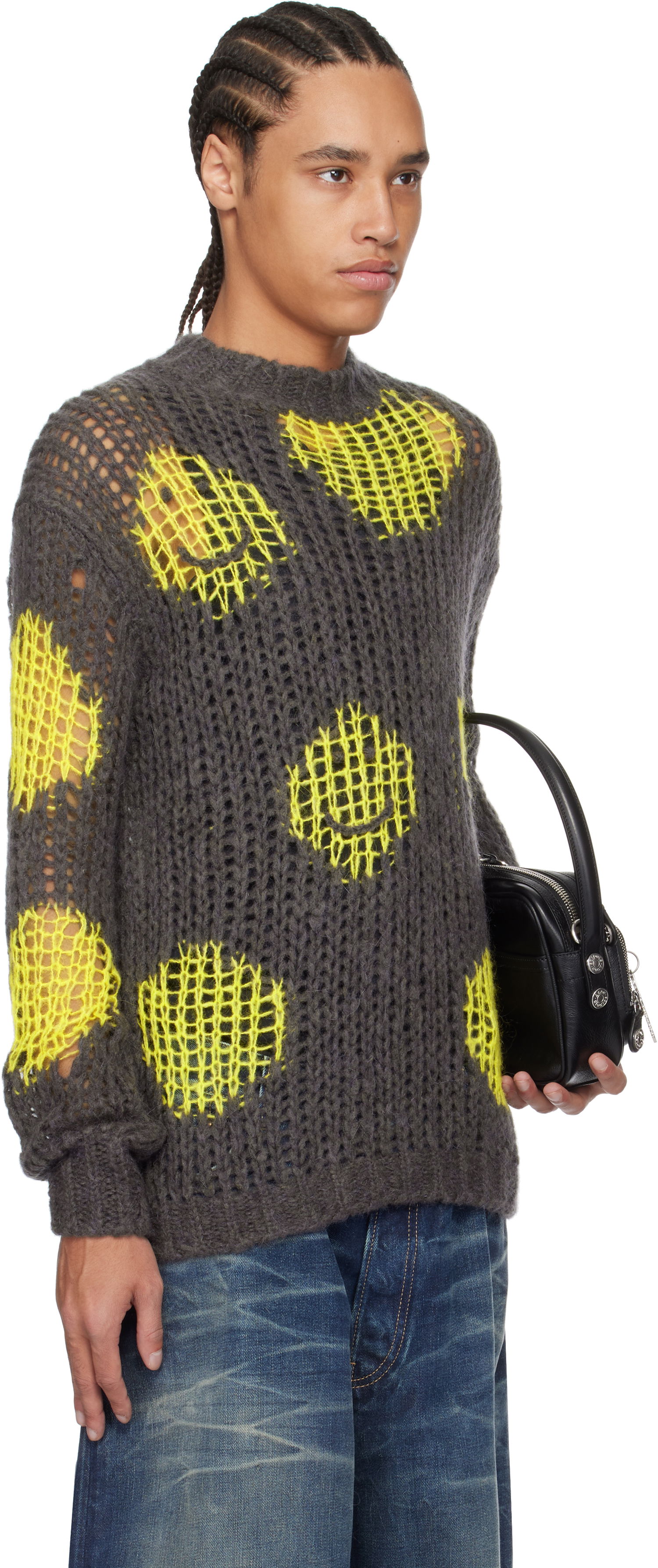 Sveter Acne Studios Acne Studios Embroidered Mohair Sweater Šedá | A60576-, 1