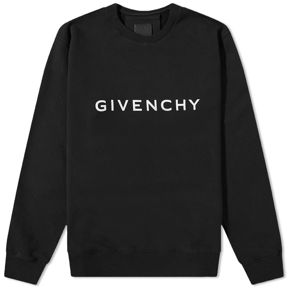 Mikina Givenchy Logo Crew Sweat Čierna | BMJ0HA3YAC-001, 0