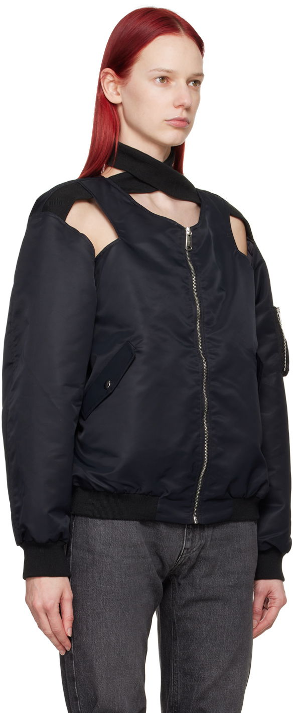 Cut-Out Bomber Jacket