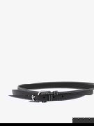 Leather Belt With Contrast Stitching by