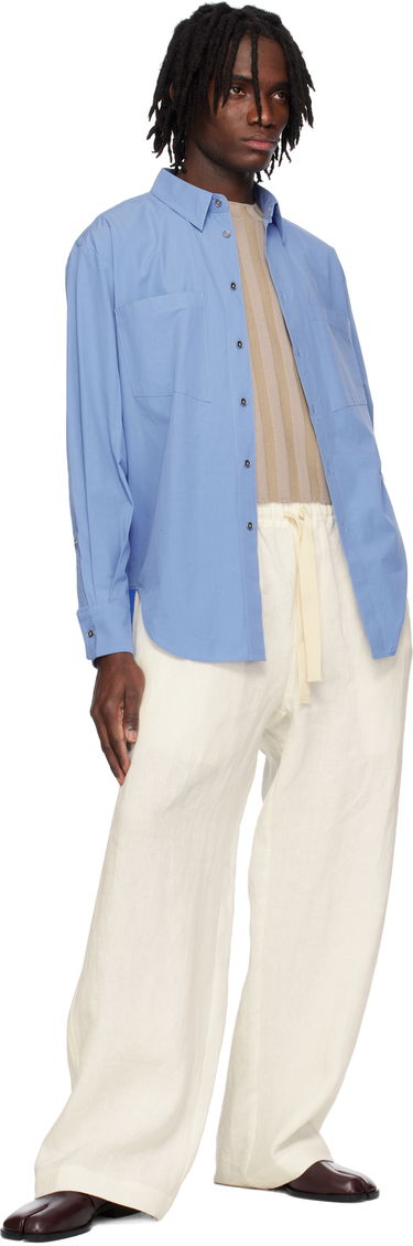 Košeľa Eckhaus Latta Eckhaus Latta Notebook Shirt Modrá | 1216-EL-PS25-FB - FRENCH BLUE, 3