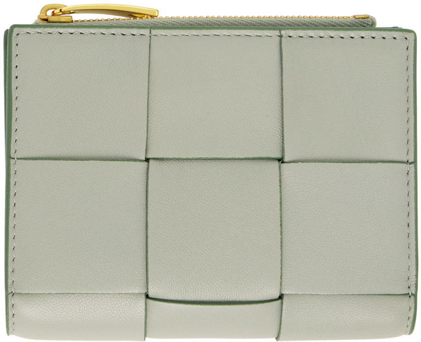 Peňaženka Bottega Veneta Small Cassette Bi-Fold Zip Wallet Zelené | 742698 V2PN1, 0