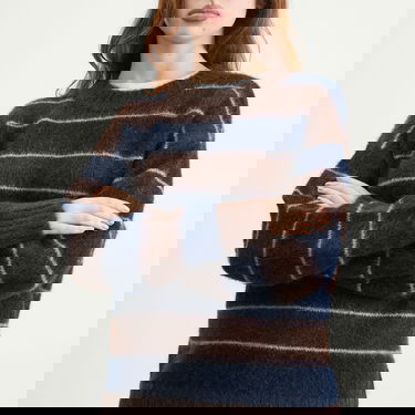 Sveter Samsoe Samsoe Sajeanne Hairy Knit Sweater Stripe Rôznofarebný | F25300007-CLR002397, 5