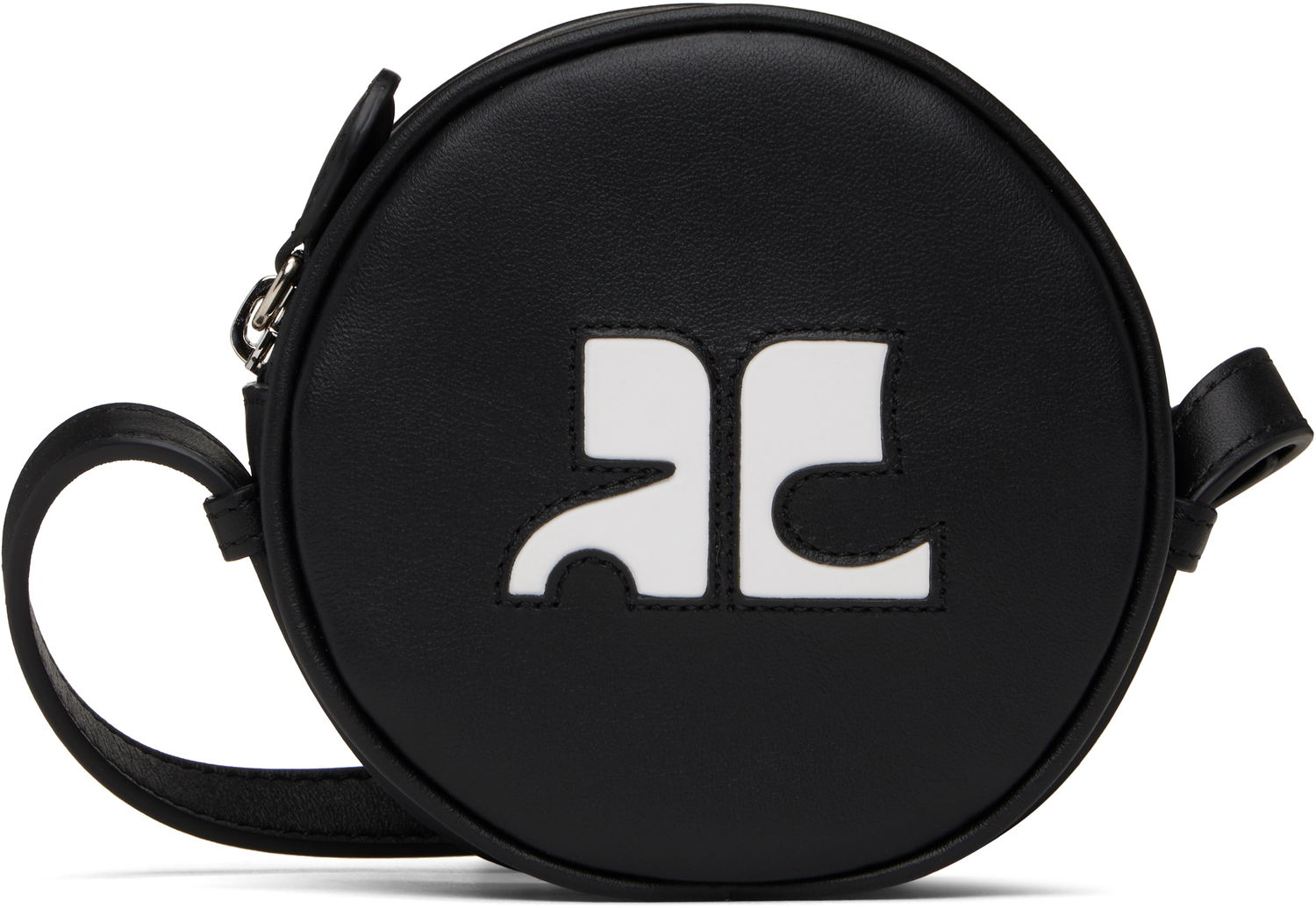 Taška cez rameno Courrèges Courrèges Reedition Leather Circle Bag Čierna | PERGSA066CR0065, 0