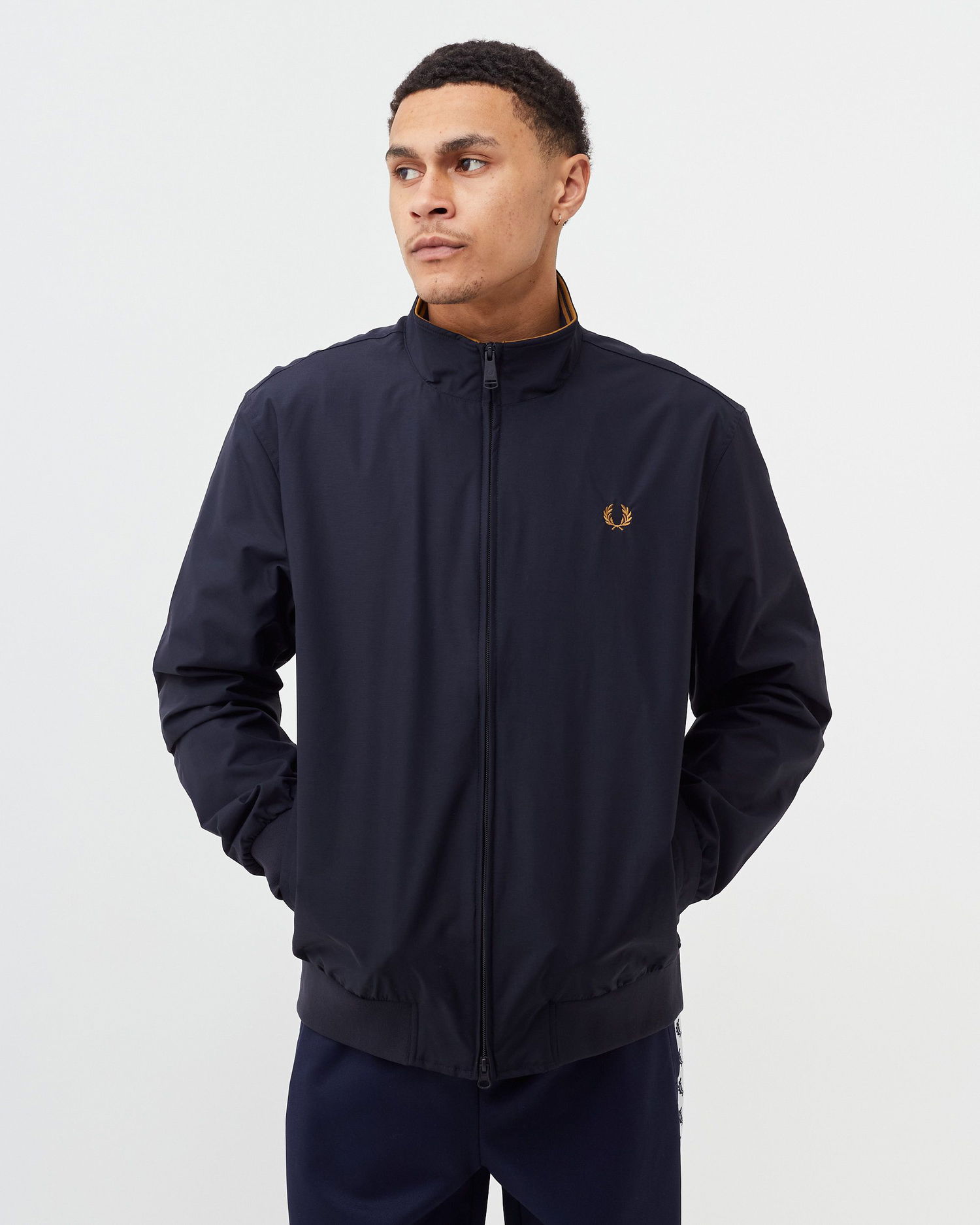 Bomber bunda Fred Perry BRENTHAM JACKET Čierna | J2660-608, 1