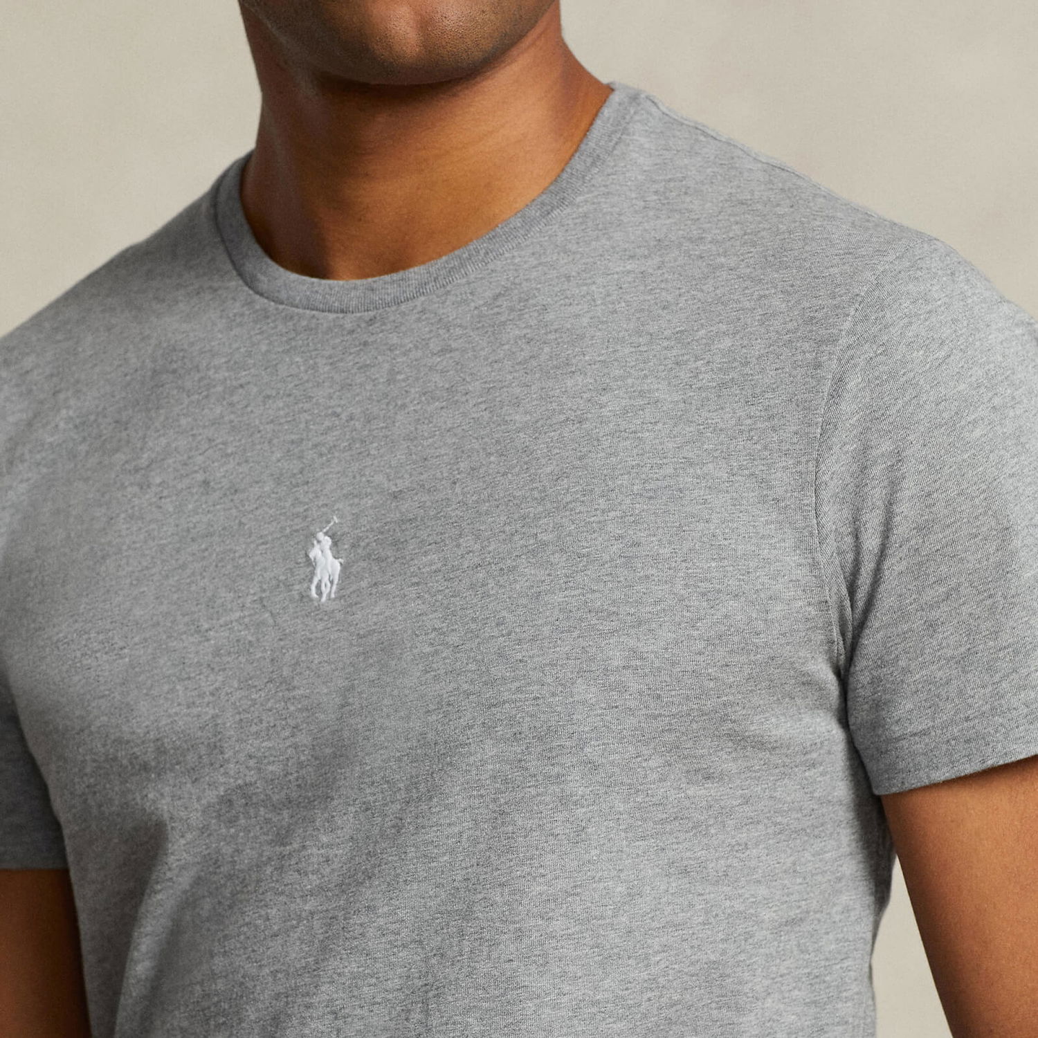 Tričko Polo by Ralph Lauren Polo Ralph Lauren Custom-Slim-Fit Jersey-T-Shirt - Šedá | 710839046047, 0