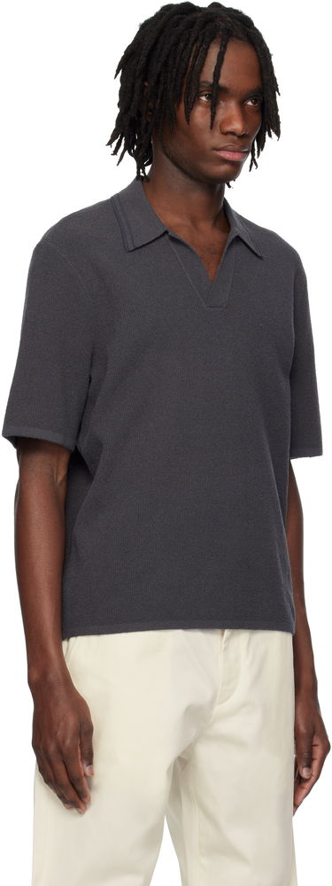 Polo tričko rag & bone Rag & Bone Rib Knit Johnny Polo Šedá | MBS25S035YF35, 1