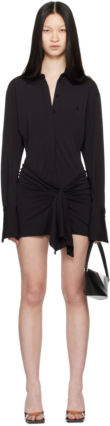 Šaty The Attico Attico Draped Mini Dress Čierna | 248WCA306 A014, 0