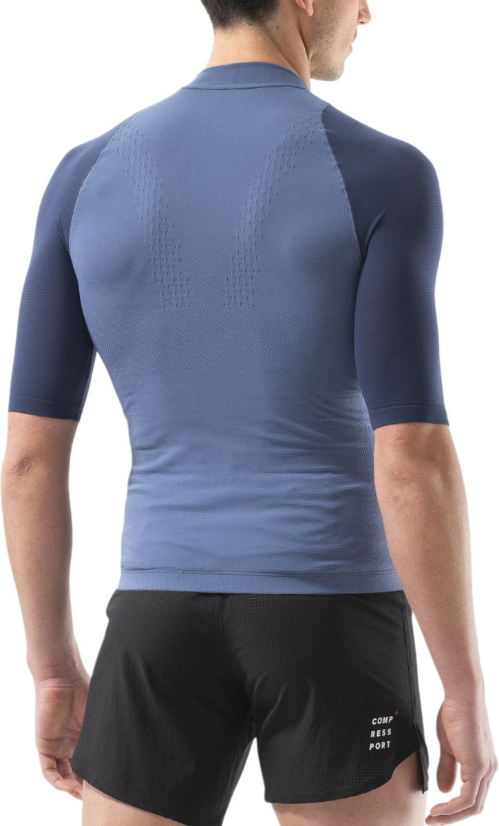 Dres Compressport Trail Racing Postural Short Sleeve Top Modrá | atsm4905122, 1