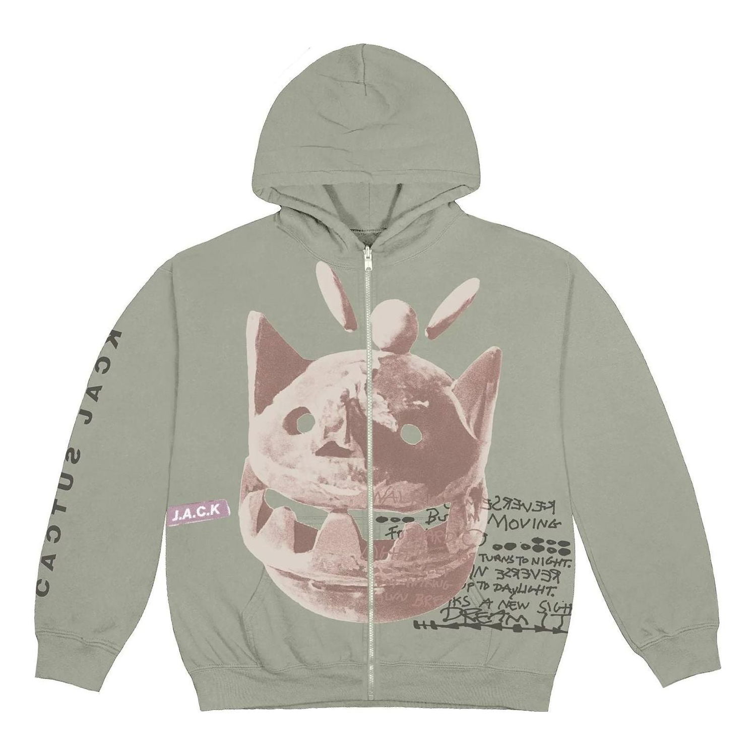Mikina Cactus Jack by Travis Scott Travis Scott Cactus Jack New Sight Zip-Up Hoodie Zelené | CJFN-SS87, 0