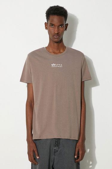 Tričko Alpha Industries T-Shirt With Print Šedá | 118529.628, 0
