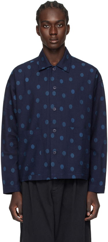 Košeľa YMC YMC PJ Jacquard Shirt Navy | P2VMH, 0