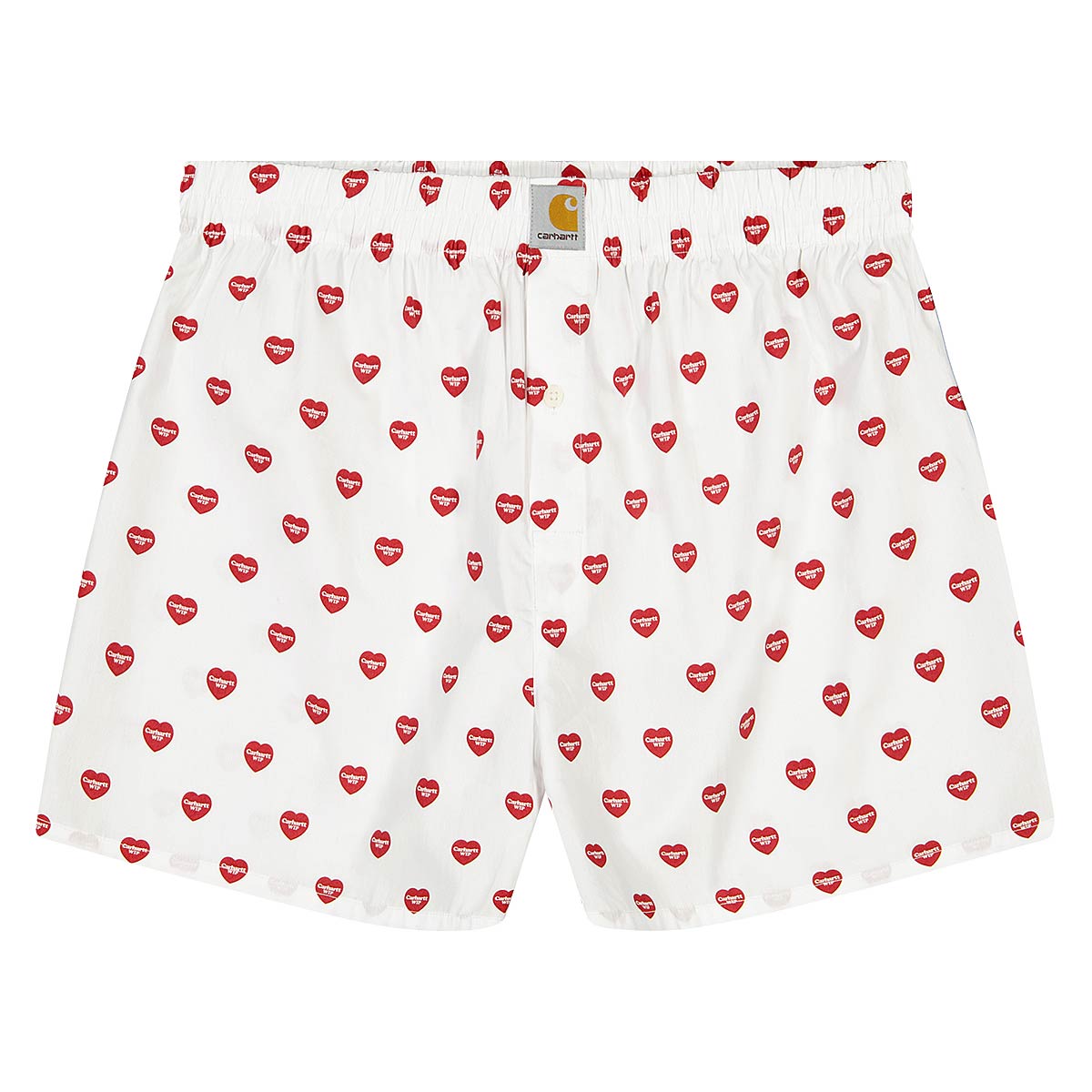 Boxerky Carhartt WIP Cotton , Heart Print, Biela | I032355.1V8XX, 1