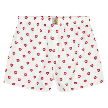 Boxerky Carhartt WIP Cotton , Heart Print, Biela | I032355.1V8XX, 1