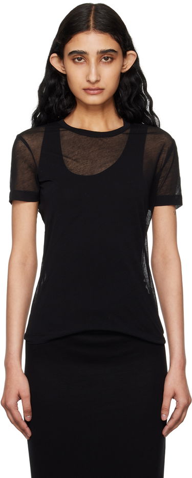 Tričko Helmut Lang Helmut Lang Sheer T-Shirt Čierna | O04HW516, 0
