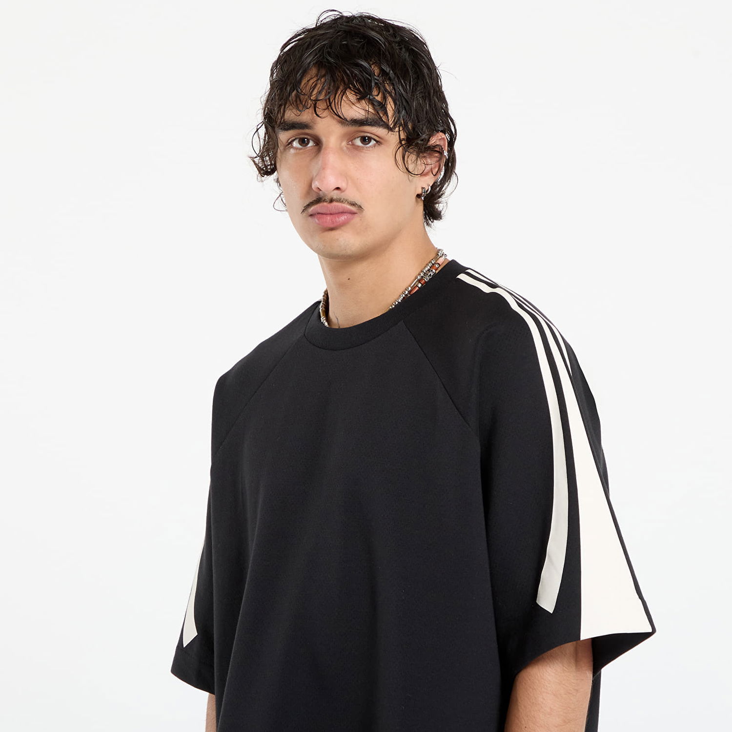 Mikina adidas Performance Basketball Short Sleeve Sweatshirt Čierna | JX5592, 1