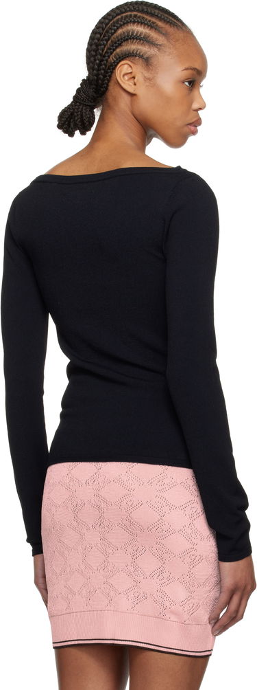 Sveter AMIRI AMIRI Long Sleeve Keyhole T-Shirt Čierna | AWKNLS1004, 2