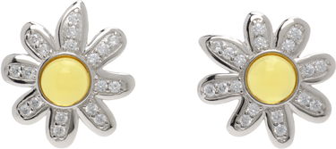 Náušnice Collina Strada Collina Strada Silver Daisy Earrings with Yellow Center Žltá | XX1092, 0