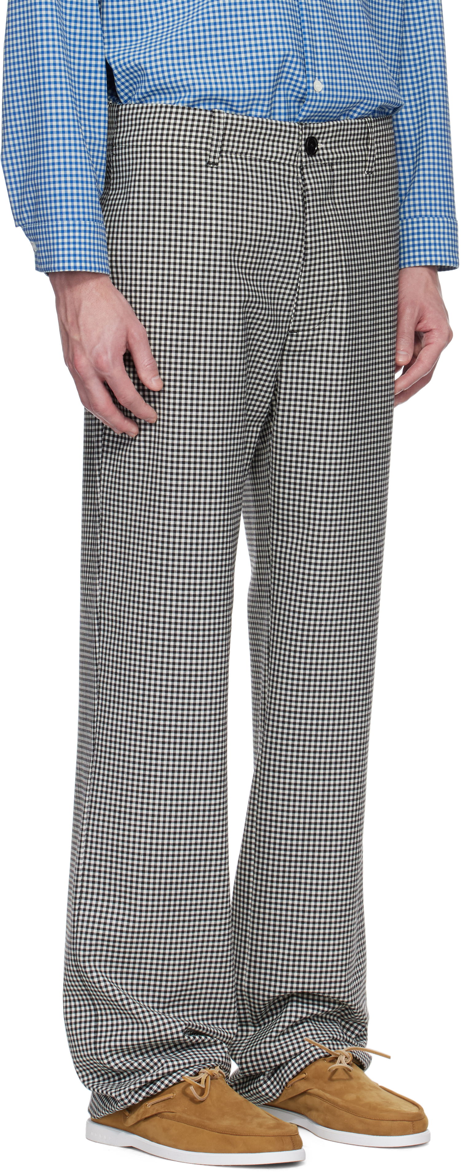 Nohavice Marni Marni Gingham Wool Blend Trousers Rôznofarebný | PUMU0285A0 UTP787, 1