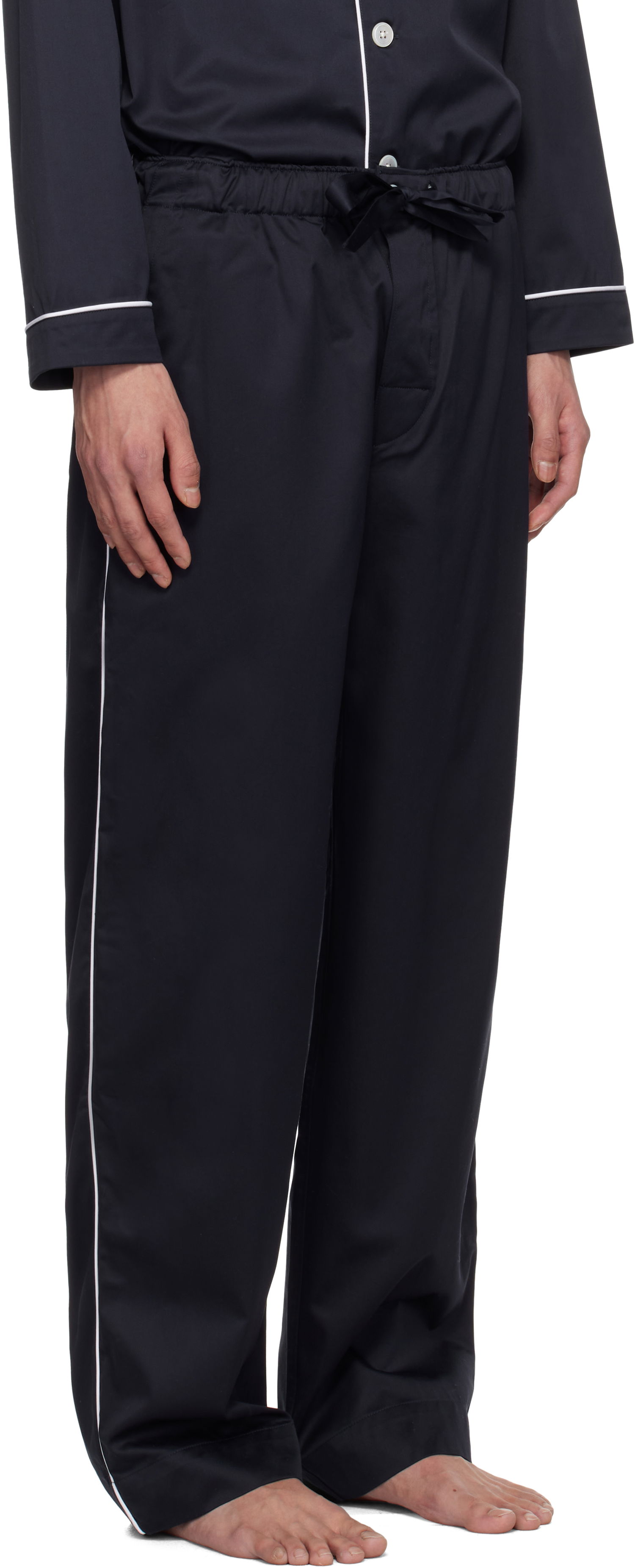 Tepláky TEKLA Sateen Pyjama Pants Čierna | SWP-NAV, 1
