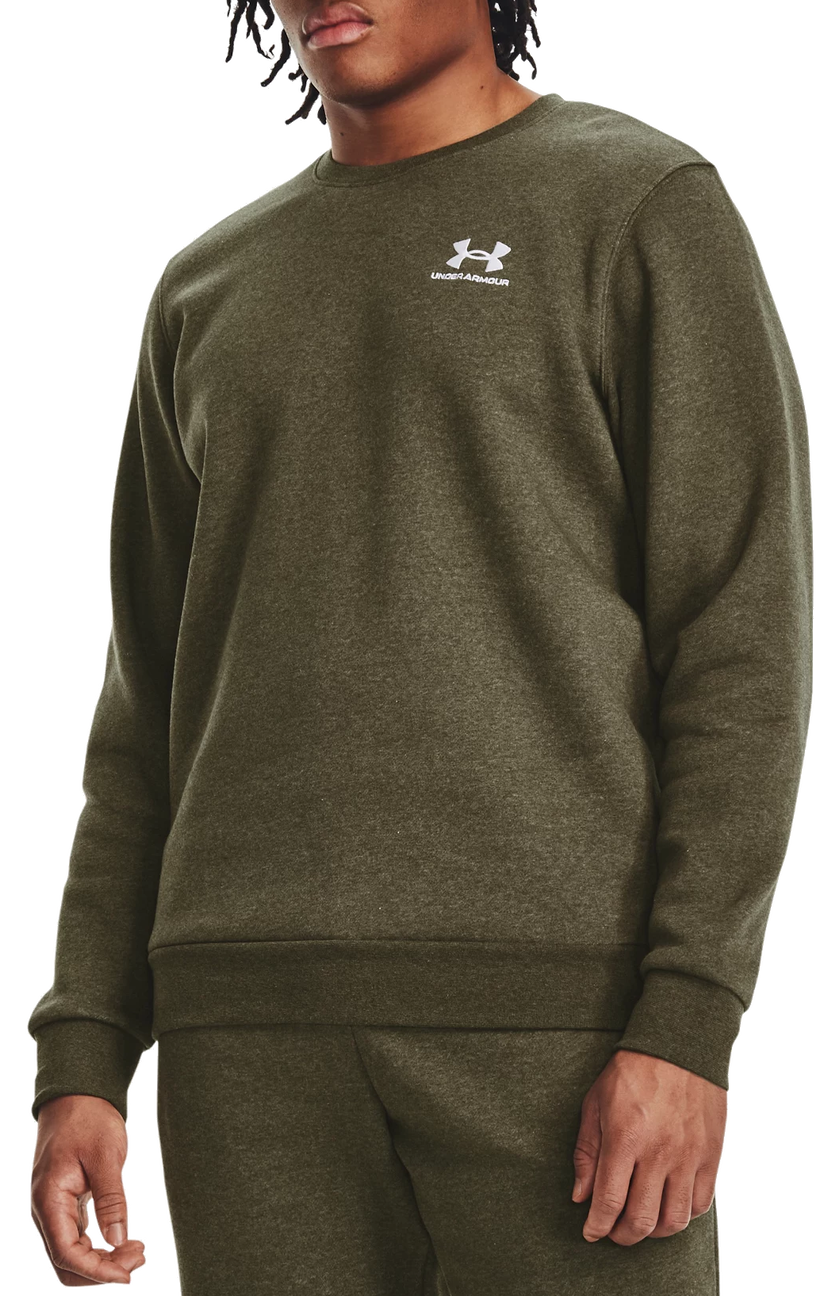 Mikina Under Armour Essential Fleece Crew Sweatshirt Zelené | 1374250-391