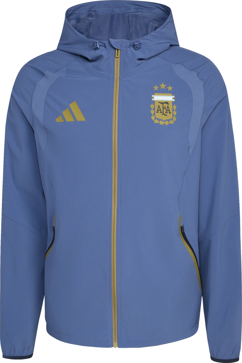 Vetrovka adidas Originals Argentina Tiro Travel Hooded Windbreaker Modrá | jz6313