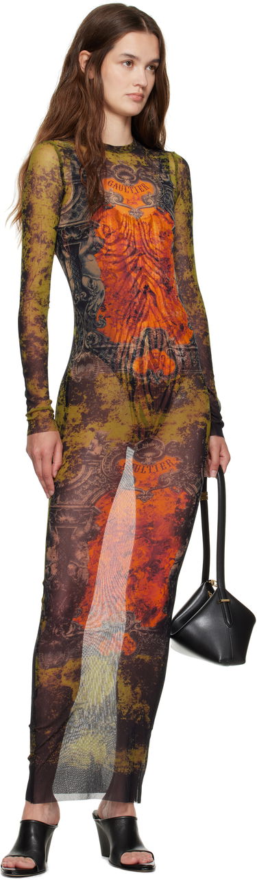 Šaty Jean Paul Gaultier Jean Paul Gaultier 'The Long Médaillon' Mesh Maxi Dress Rôznofarebný | 25/03-W-DR023-M006P-004115, 3