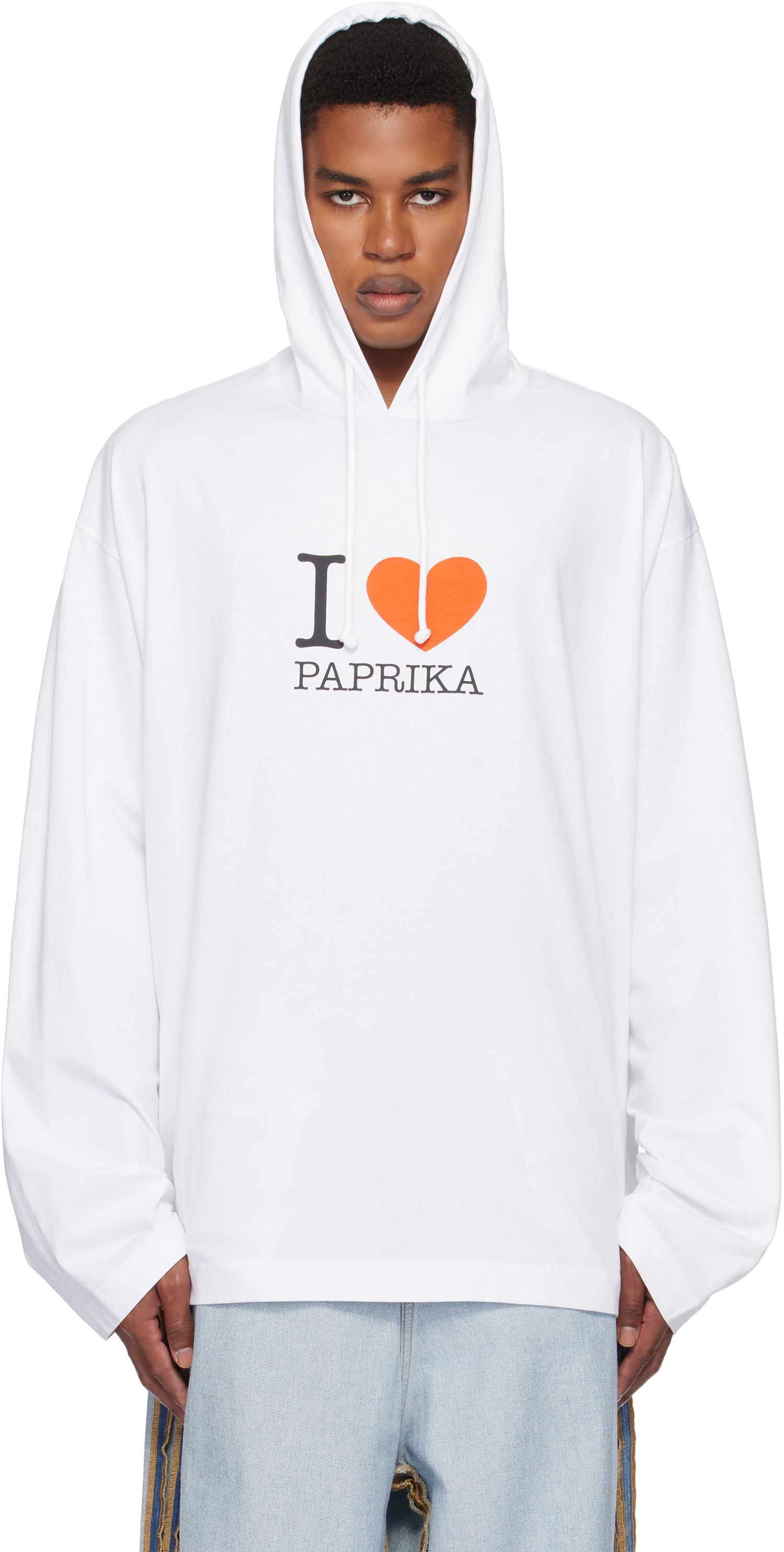 Mikina VETEMENTS 'I Love Paprika' Print Hoodie Biela | UA66HD860W, 0