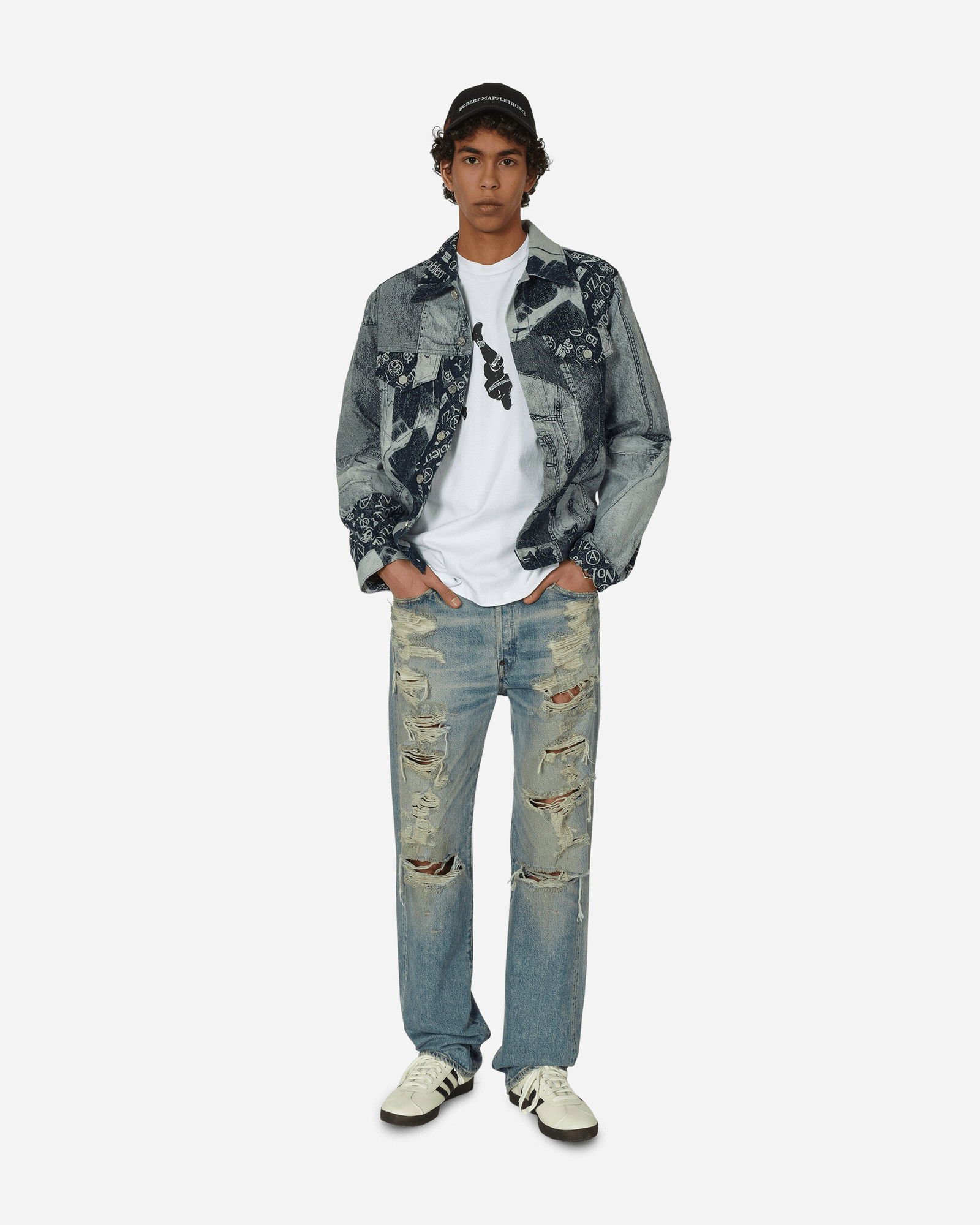 Patchwork Jacquard Trucker Jacket