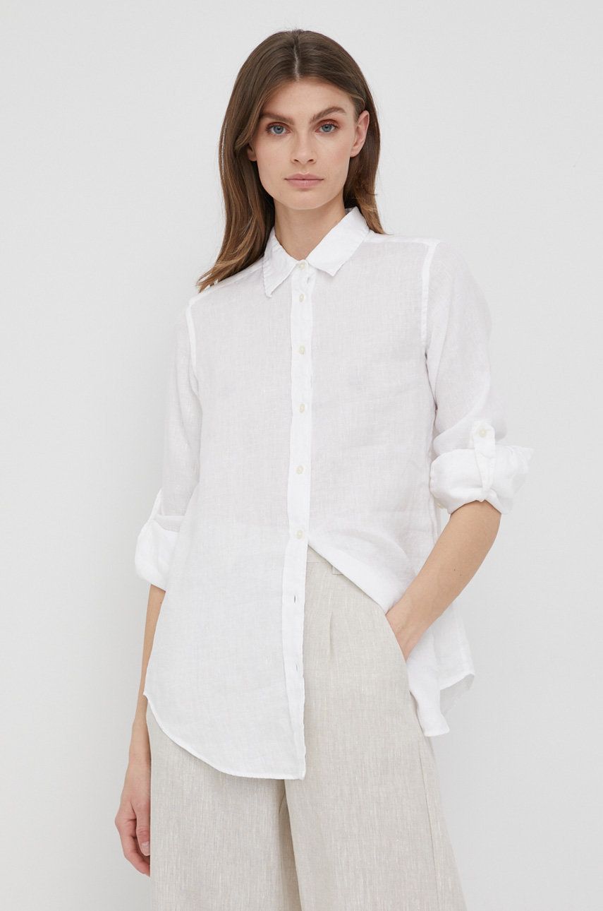 Košeľa Polo by Ralph Lauren Regular Fit Linen Shirt Biela | 200782777001, 0