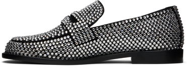 Doplnky Amina Muaddi Amina Muaddi Tilda Crystal Loafers Čierna | TILDA CRYSTAL LOAFER SUEDE, 2