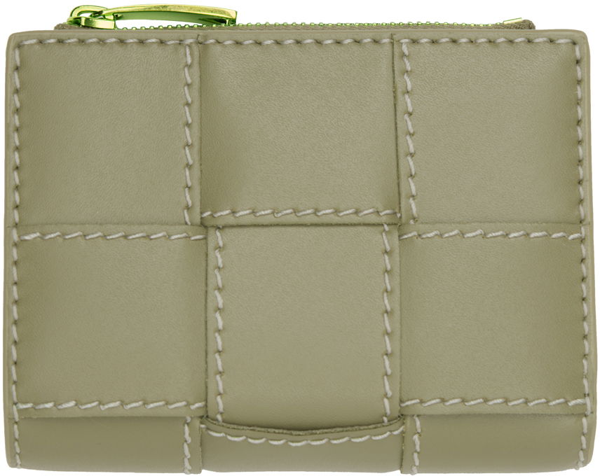 Peňaženka Bottega Veneta Green Cassette Small Bi-Fold Wallet Zelené | 742698 V39K1, 0
