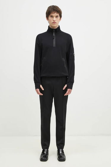 Mikina C.P. Company Diagonal Raised Fleece Half-Zipped Sweatshirt Čierna | 17CMSS027A005086W, 4