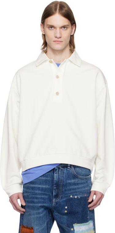 Sveter Marni Marni Loopback Cotton Jersey Polo Biela | FUMU0145S0 UTC275, 0