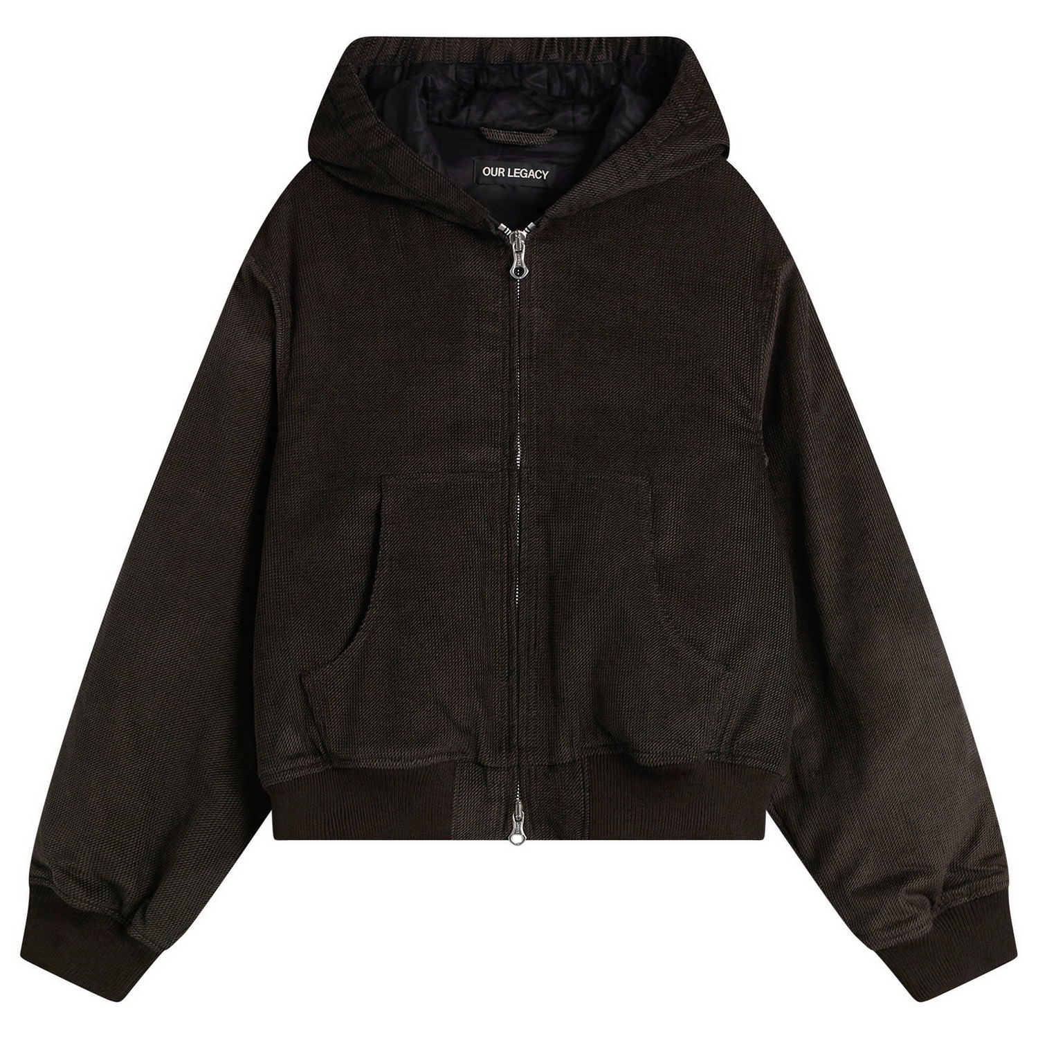 Mikina OUR LEGACY Cord Bank Twill Cord Hooded Zip Jacket Hnedá | M4251BD, 1