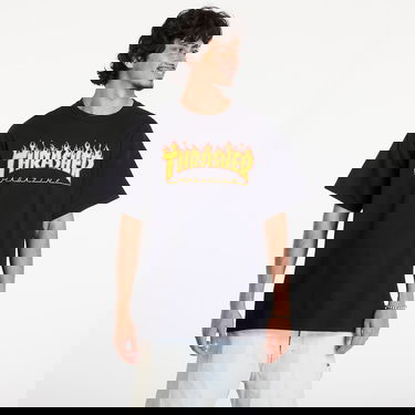 Tričko Thrasher Flame Logo T-Shirt Čierna | 110102BK, 0