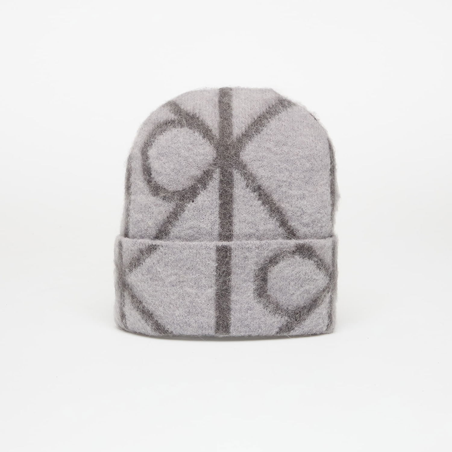 Kulicha CALVIN KLEIN Emblem Aop Brushed Beanie Šedá | LV04D8071G N3Z, 1