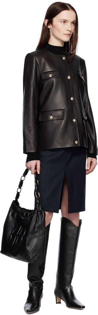 Sukňa Anine Bing Pinstripe Midi Skirt Modrá | A-04-10547-NYA29, 3